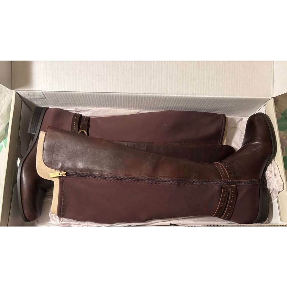 Bandolino Brown Knee High Riding Boots Women’s Leather Equestrian Style